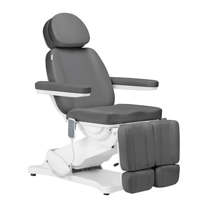 Elektrische behandelstoel SILLON Classic Pedi met 3 motoren en pedi-cradle voor podologie, pedicure en salons, grijs Elektrische behandelstoel SILLON Classic Pedi met 3 motoren en pedi-cradle voor podologie, pedicure en salons, grijs