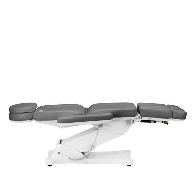 Elektrische behandelstoel SILLON Classic Pedi met 3 motoren en pedi-cradle voor podologie, pedicure en salons, grijs