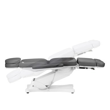 Elektrische behandelstoel SILLON Classic Pedi met 3 motoren en pedi-cradle voor podologie, pedicure en salons, grijs