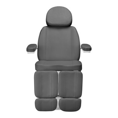 Elektrische behandelstoel SILLON Classic Pedi met 3 motoren en pedi-cradle voor podologie, pedicure en salons, grijs