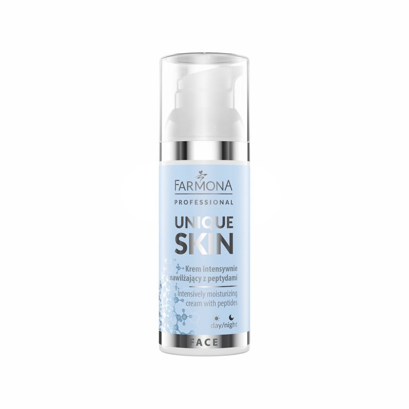 Intensief hydraterende huidcrème Farmona Unique Skin met peptiden, 50 ml voor salon, thuis en dagelijkse huidverzorging Intensief hydraterende huidcrème Farmona Unique Skin met peptiden, 50 ml voor salon, thuis en dagelijkse huidverzorging