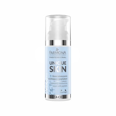 Intensief hydraterende huidcrème Farmona Unique Skin met peptiden, 50 ml voor salon, thuis en dagelijkse huidverzorging