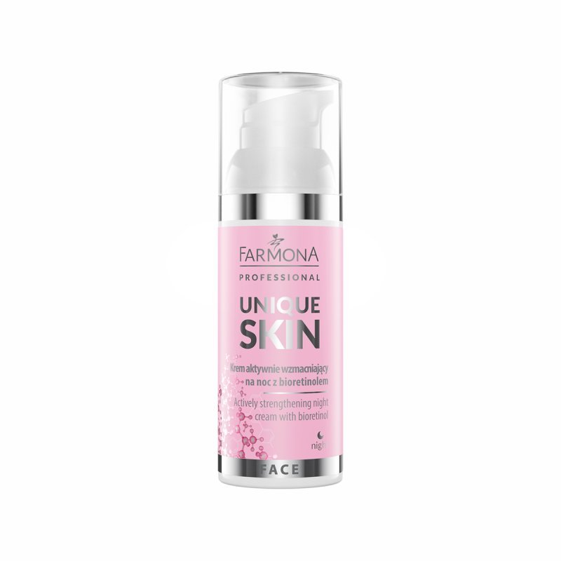 Versterkende nachtcrème Farmona Unique Skin met bioretinol 50 ml voor huidbarrière en nachtelijk herstel voor salon en thuis