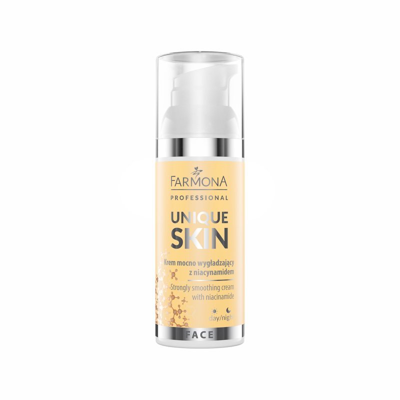 Sterk gladmakende huidcrème Farmona Unique Skin met niacinamide 50 ml voor salon- en thuisverzorging en huidelasticiteit