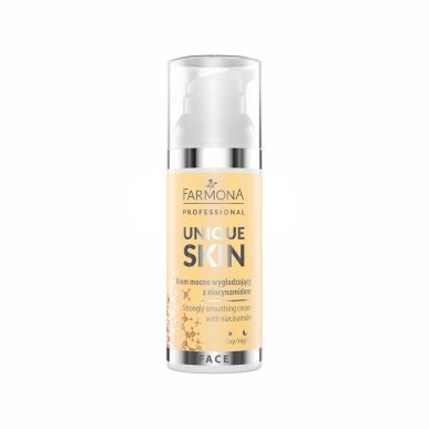 Sterk gladmakende huidcrème Farmona Unique Skin met niacinamide 50 ml voor salon- en thuisverzorging en huidelasticiteit