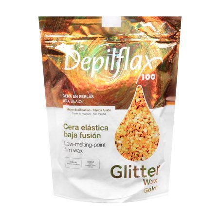 Waxparels voor ontharing Depilflax Gold Wax Beads goud 1 kg voor professionele, comfortabele salondepilatie