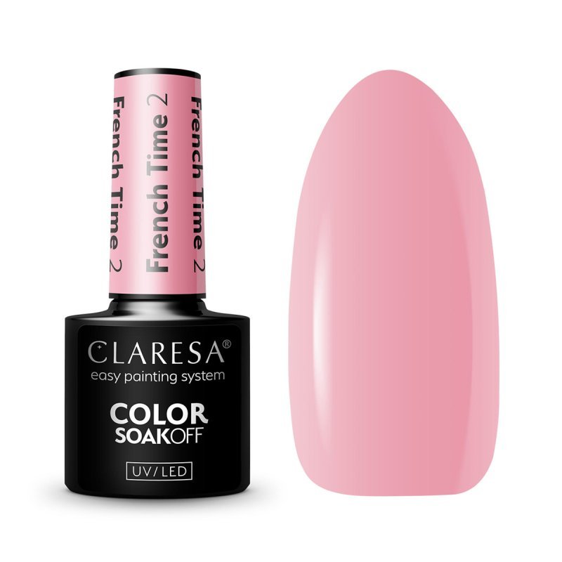 Gellak Claresa French Time 2 koel transparant roze 5 g voor french manicure, baby boomer en clean nails stijl Gellak Claresa French Time 2 koel transparant roze 5 g voor french manicure, baby boomer en clean nails stijl