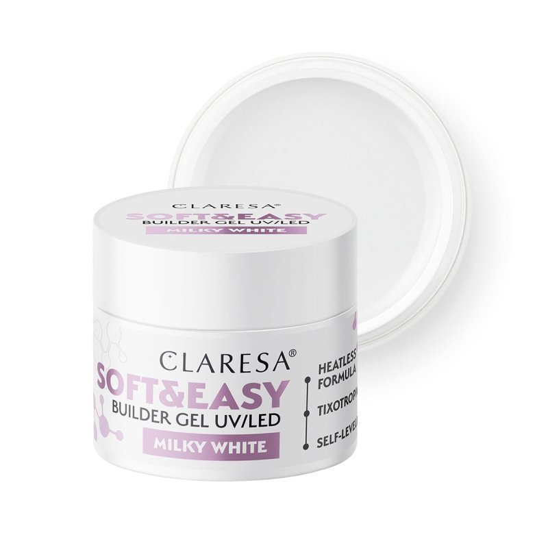 Claresa building gel Soft&Easy gel milk white 90g