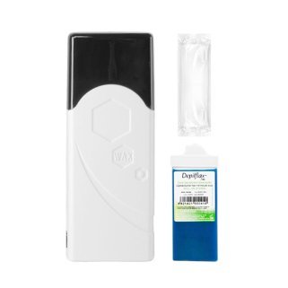 Roll-on wax ontharingsset iWax F-0 40 W wit voor snelle ontharing van dun, dik en sterk haar in salon en thuis