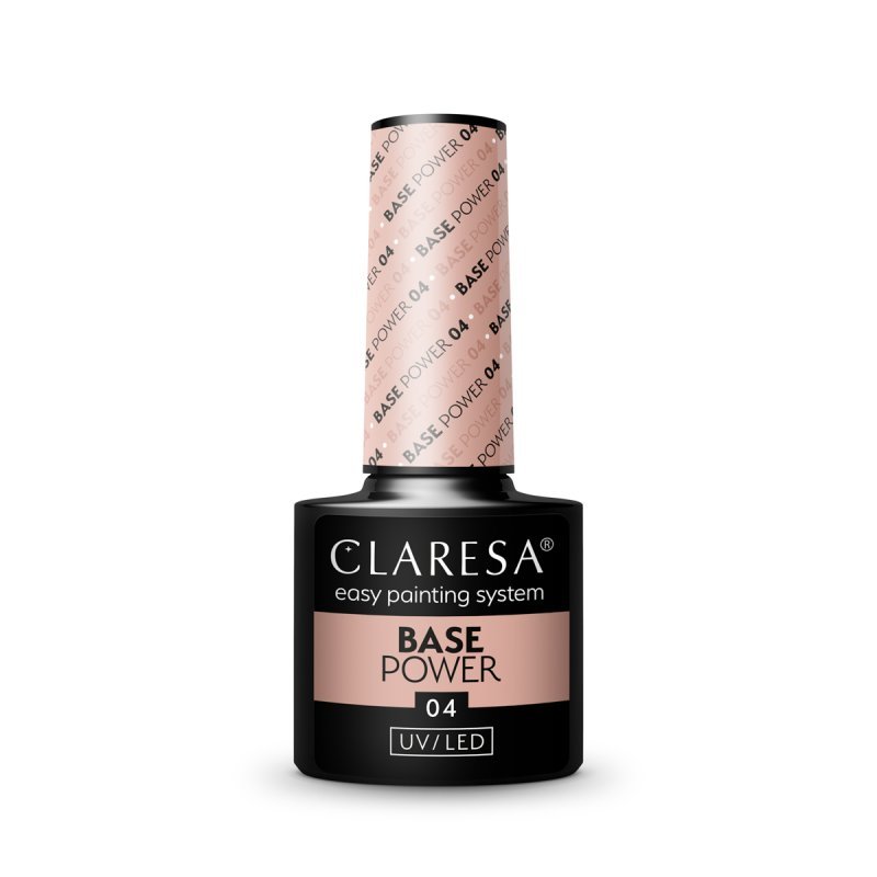 Rubber base Claresa Base Power 04 5 g voor sterke, egale nagels en een duurzame basis voor salonmanicure en hybride manicure