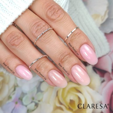 Rubber base Claresa Base Power 04 5 g voor sterke, egale nagels en een duurzame basis voor salonmanicure en hybride manicure