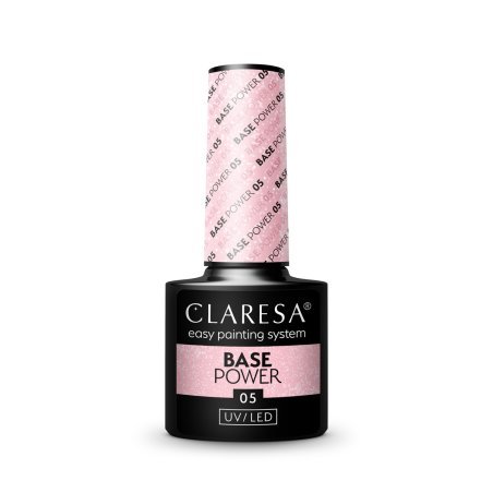 Rubber base Claresa Base Power 05 5 g voor nagelversterking, egalisatie en een duurzame basis voor salonmanicure