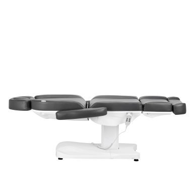 Elektrische behandelstoel Azzurro 803D met 3 motoren, grijs, voor cosmetologie, podologie, massage en fysiotherapie
