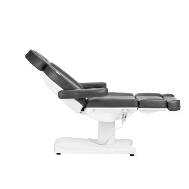 Elektrische behandelstoel Azzurro 803D met 3 motoren, grijs, voor cosmetologie, podologie, massage en fysiotherapie