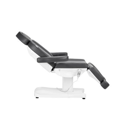 Elektrische behandelstoel Azzurro 803D met 3 motoren, grijs, voor cosmetologie, podologie, massage en fysiotherapie