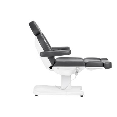 Elektrische behandelstoel Azzurro 803D met 3 motoren, grijs, voor cosmetologie, podologie, massage en fysiotherapie