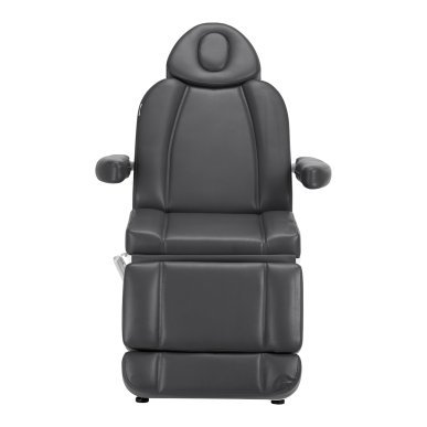 Elektrische behandelstoel Azzurro 803D met 3 motoren, grijs, voor cosmetologie, podologie, massage en fysiotherapie