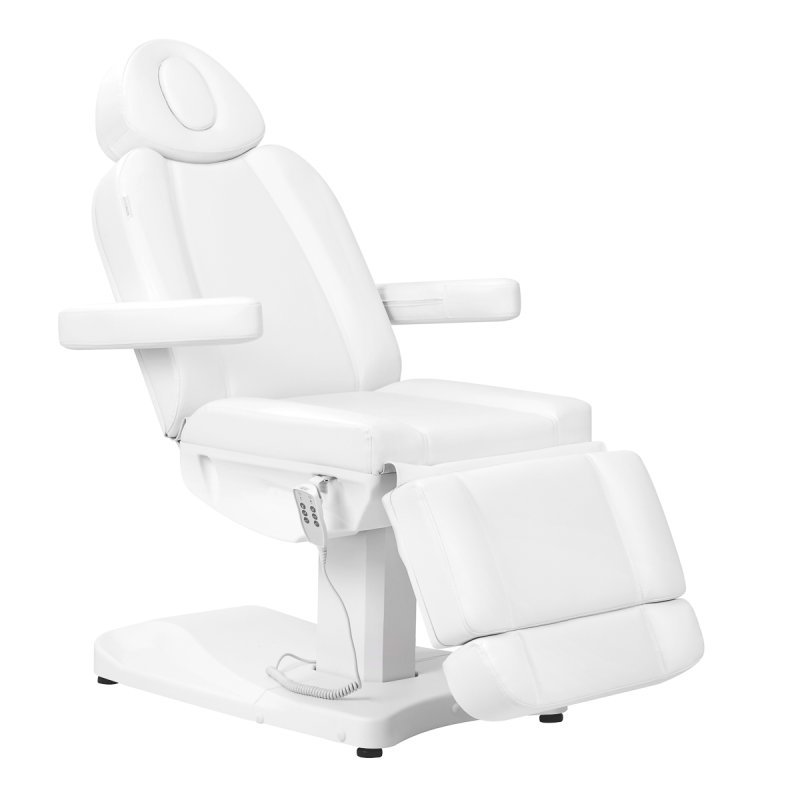 Elektrische behandelstoel Azzurro 803D met 3 motoren, wit, voor cosmetologie, podologie, massage en fysiotherapie Elektrische behandelstoel Azzurro 803D met 3 motoren, wit, voor cosmetologie, podologie, massage en fysiotherapie