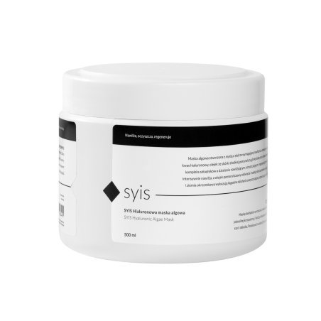 Professioneel alginaatmasker Syis Hyaluronic 500 ml met hyaluronzuur voor hydratatie van gezicht, hals en decolleté