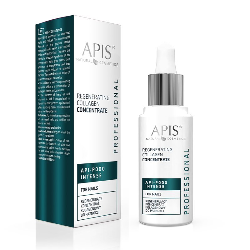Collageenconcentraat voor nagels Apis Api-Podo Intense 30 ml voor professionele pedicure en verzorging van droge voeten