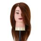 Kappers-oefenhoofd van natuurlijk haar Gabbiano WZ1 kleur 4 bruin 16 inch voor knippen en stylingtraining
