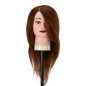 Kappers-oefenhoofd van natuurlijk haar Gabbiano WZ1 kleur 4 bruin 16 inch voor knippen en stylingtraining