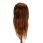 Kappers-oefenhoofd van natuurlijk haar Gabbiano WZ1 kleur 4 bruin 16 inch voor knippen en stylingtraining