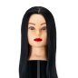 Professioneel kappersoefenhoofd Gabbiano WZ2 met synthetisch haar kleur 1 zwart 24 inch voor knippen en opsteken