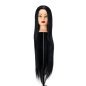 Professioneel kappersoefenhoofd Gabbiano WZ2 met synthetisch haar kleur 1 zwart 24 inch voor knippen en opsteken
