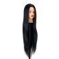 Professioneel kappersoefenhoofd Gabbiano WZ2 met synthetisch haar kleur 1 zwart 24 inch voor knippen en opsteken