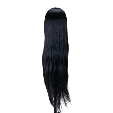 Professioneel kappersoefenhoofd Gabbiano WZ2 met synthetisch haar kleur 1 zwart 24 inch voor knippen en opsteken