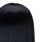 Professioneel kappersoefenhoofd Gabbiano WZ2 met synthetisch haar kleur 1 zwart 24 inch voor knippen en opsteken