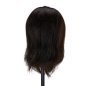 Kappers oefenhoofd Gabbiano WZ4 met baard van natuurlijk haar, zwart, 8 inch + 6 inch voor knip- en stylingtraining