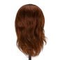 Kappers-oefenhoofd met baard Gabbiano WZ4 van natuurlijk haar, kleur 4 bruin, 8 inch + 6 inch beard voor training