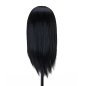 Kappers oefenhoofd Gabbiano WZ4 met baard, zwart synthetisch haar 8 inch + 6 inch voor kniptraining Kappers oefenhoofd Gabbiano WZ4 met baard, zwart synthetisch haar 8 inch + 6 inch voor kniptraining