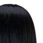 Kappers oefenhoofd Gabbiano WZ4 met baard, zwart synthetisch haar 8 inch + 6 inch voor kniptraining Kappers oefenhoofd Gabbiano WZ4 met baard, zwart synthetisch haar 8 inch + 6 inch voor kniptraining