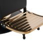 Professionele barberstoel Gabbiano Marcus Gold zwart-goud voor knippen, scheren en baardstyling in de barbershop