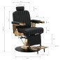 Professionele barberstoel Gabbiano Marcus Gold zwart-goud voor knippen, scheren en baardstyling in de barbershop