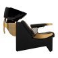 Bac de lavage barbier Gabbiano Marcus Gold noir et or Bac de lavage barbier Gabbiano Marcus Gold noir et or