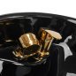 Bac de lavage barbier Gabbiano Marcus Gold noir et or Bac de lavage barbier Gabbiano Marcus Gold noir et or