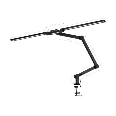 Professionele behandellamp Glow L04 LED zwart voor wimpers, nagels, make-up, tattoo en beautybehandelingen