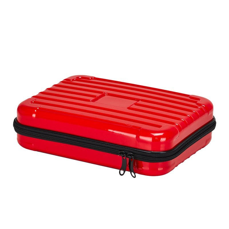 Rode barberkoffer voor kappersgereedschap en tools, gereedschapsorganizer voor kapsalon, barbershop en mobiele afspraken Rode barberkoffer voor kappersgereedschap en tools, gereedschapsorganizer voor kapsalon, barbershop en mobiele afspraken