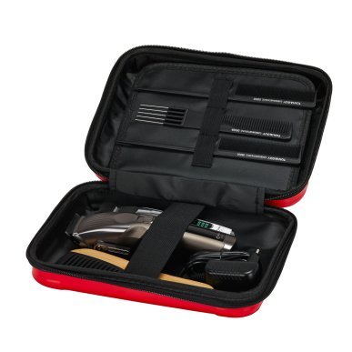 Rode barberkoffer voor kappersgereedschap en tools, gereedschapsorganizer voor kapsalon, barbershop en mobiele afspraken