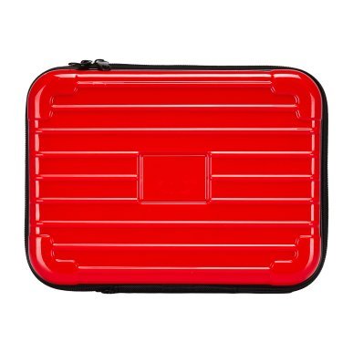 Rode barberkoffer voor kappersgereedschap en tools, gereedschapsorganizer voor kapsalon, barbershop en mobiele afspraken