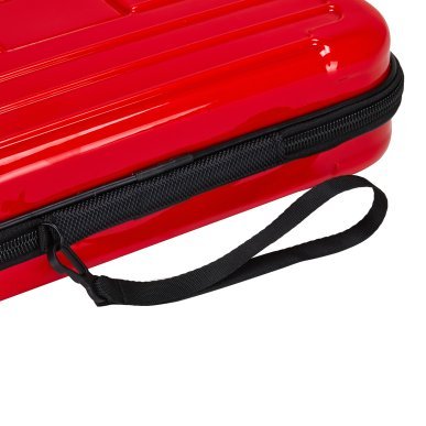 Rode barberkoffer voor kappersgereedschap en tools, gereedschapsorganizer voor kapsalon, barbershop en mobiele afspraken