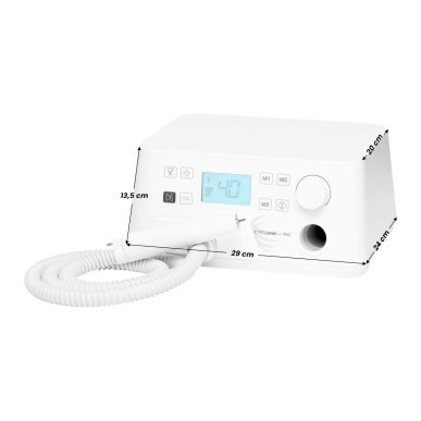 Professionele nagelfrees Saeyang Cyclone-Vac met afzuiging en Mini 969 kast voor podologie, pedicure en manicure
