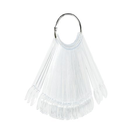 Nagellak-displaywiel WZ2 transparant, 50 stuks voor gellak, gels, bases, tops en nailart-effecten in salon en collectie