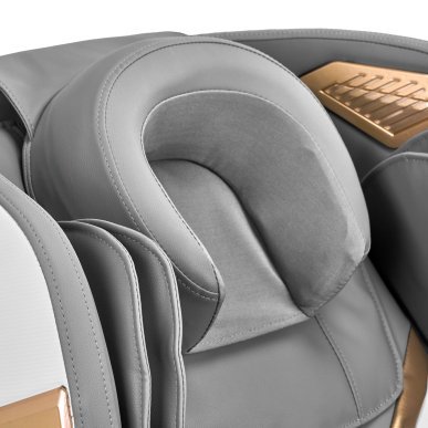 Massagestoel Sakura Classic 306 wit-grijs met massageprogramma's voor professioneel salonwerk, wellness, spa en behandelruimtes