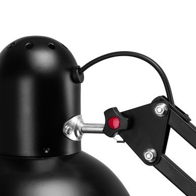 Bureaulamp voor behandelingen PiX 314 zwart met tafelklem, E27 tot 60 W voor professionele salons en praktijken