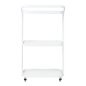 Cosmetische trolley Giovanni H6701 wit met drie glazen planken voor professionele salons en georganiseerde behandelingen